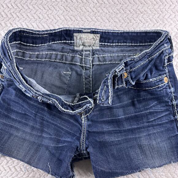Big Star Jean shorts Cutoff Womens short-short Distressed Nina Denim Size 32 Y2K - Picture 8 of 15